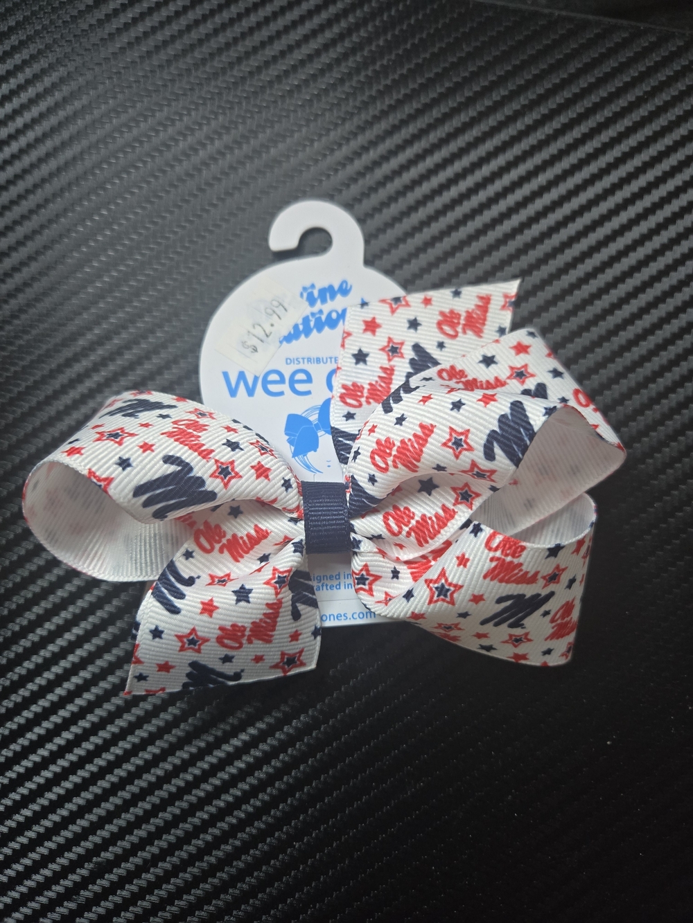 WeeCare Red White & Blue Stars Hair Bow